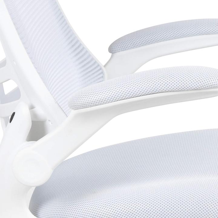 Actual product image Flash Furniture Office Chair, White Mesh, White Frame Medium Back (43.80 - 53 cm)