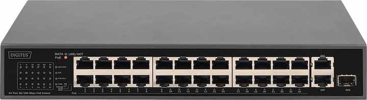 Produktbild Digitus 24 Port FE PoE Switch 2 Uplink Ports (SFP / RJ45) (24 Ports)