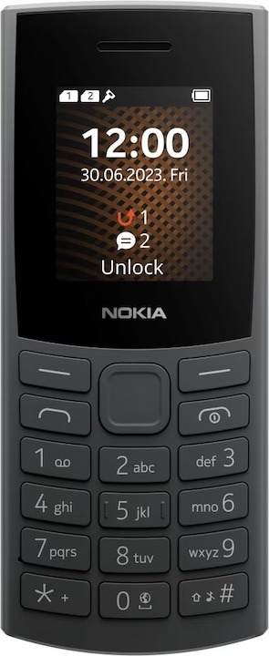 Image du produit Nokia 105 (2023) 4G Dual SIM Black (EN,HR,MK,SRB,SLO,ALB,CZ,HU,DE) UE (1.77", 4G)