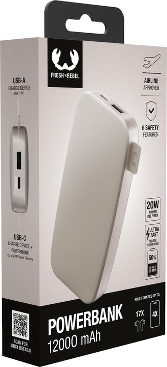 Produktbild Fresh'N Rebel Powerbank (12000 mAh, 20 W, 44.40 Wh)