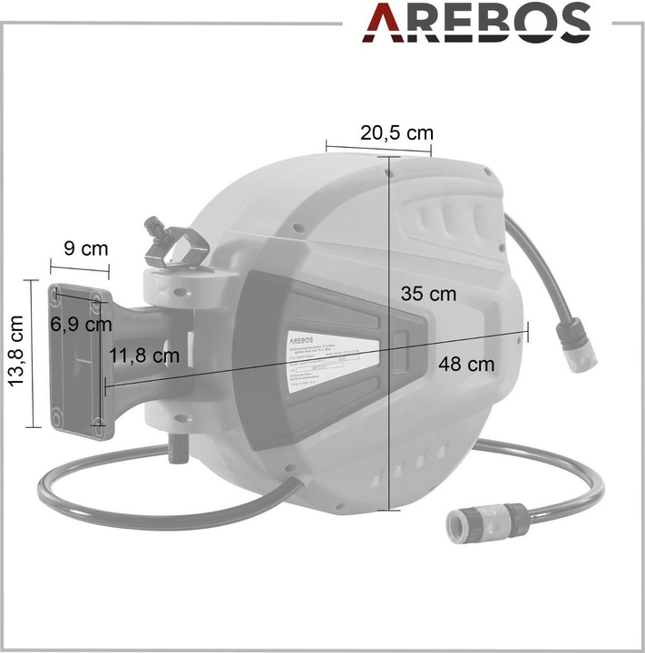 Produktbild Arebos Gartenschlauchaufroller (20 m)