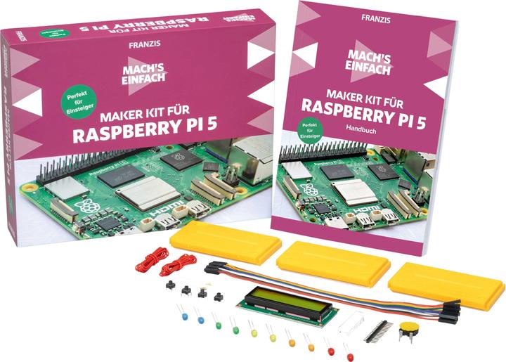 Actual product image Franzis Maker Kit for Raspberry Pi 5