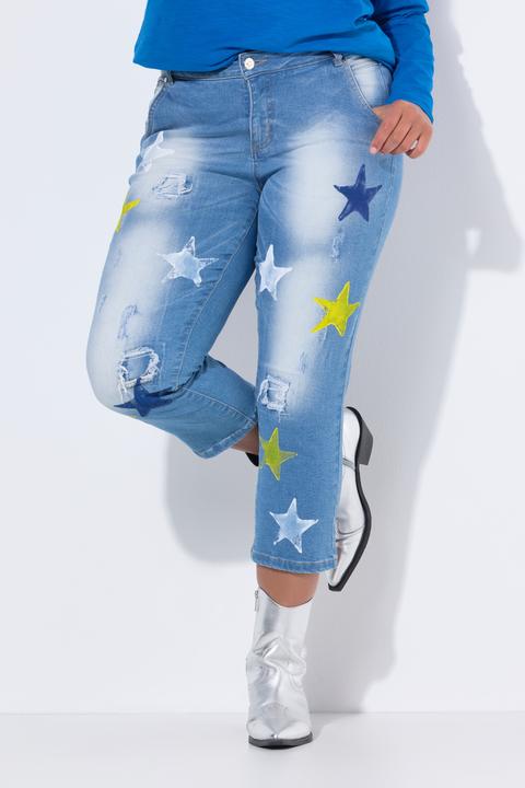 Actual product image Angel of Style Jeans, Straight Fit, farbige Sterne, 5-Pocket (44)