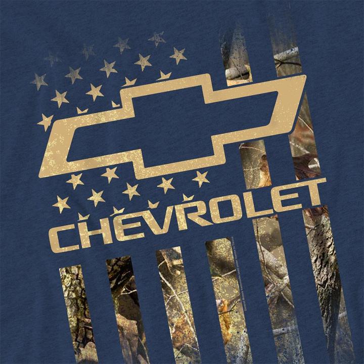 Produktbild Chevrolet Camo Flag TShirt meliert (M)