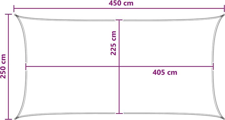 Produktbild vidaXL Sonnensegel (250 x 450 cm)
