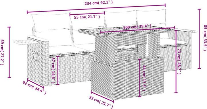 Produktbild vidaXL Garten Sofagarnitur