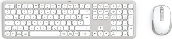 Actual product image Hama WK-550 Wireless keyboard and mouse set white (DE, Wireless)
