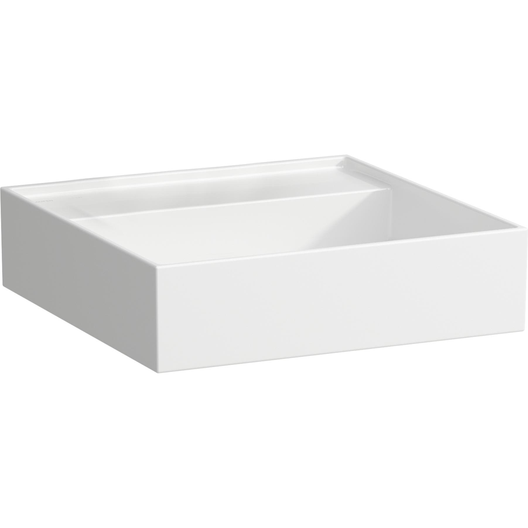 Laufen, Waschbecken, Handwaschbecken KARTELL 460x460mm o Überlauf ohne Hahnloch weiss (460 mm, 460 mm)