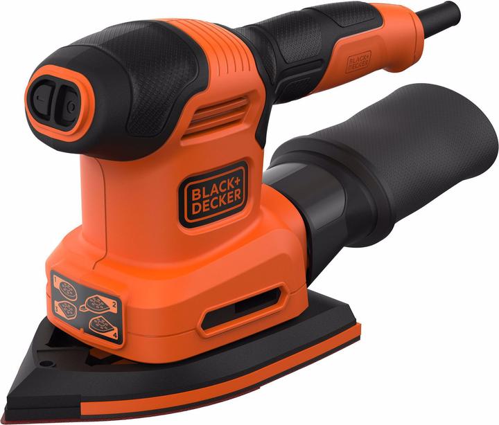 Random orbital sander and finger sander function, 2 Eccentric sandpaper, 2 finger sandpapers, Integrated dust extraction with dust collection bag, Allen key for changing the sanding plate, 2 multi-sandpapers + 4 replacement sandpaper tips, Multi-sander, Suitcase, 200W multi-sander, 2m cable