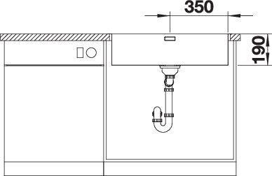Actual product image Blanco Andano 700-IF/A (Top-mounted sink, 74 cm, 50 cm)
