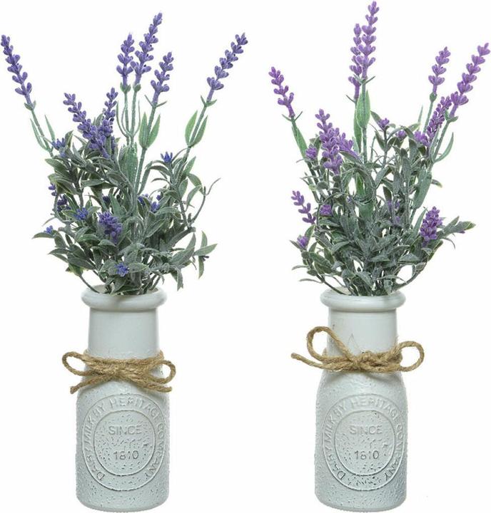 Everlands Decoratieve plant Lavendel bloempot (Ø 13 x 32 cm) (32 cm)