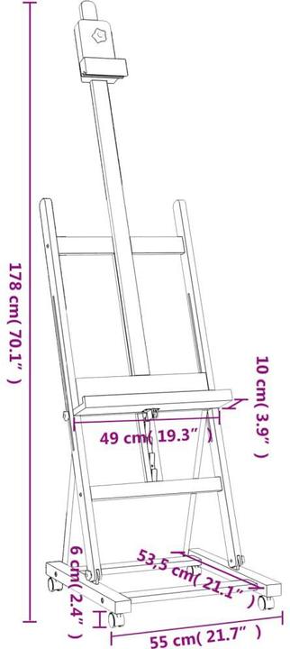 Actual product image vidaXL Staffelei