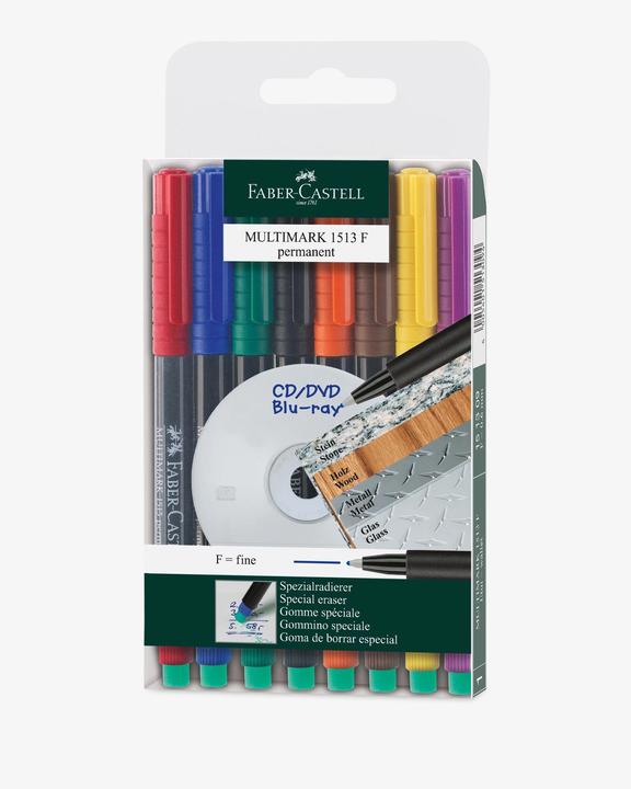 Actual product image Faber-Castell Multimark (Multicoloured, 0.60 mm, 8 x)