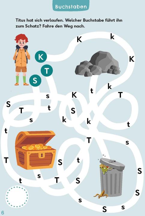 Actual product image Reading puzzles for brave children - On a treasure hunt - Ages 6+ (German)