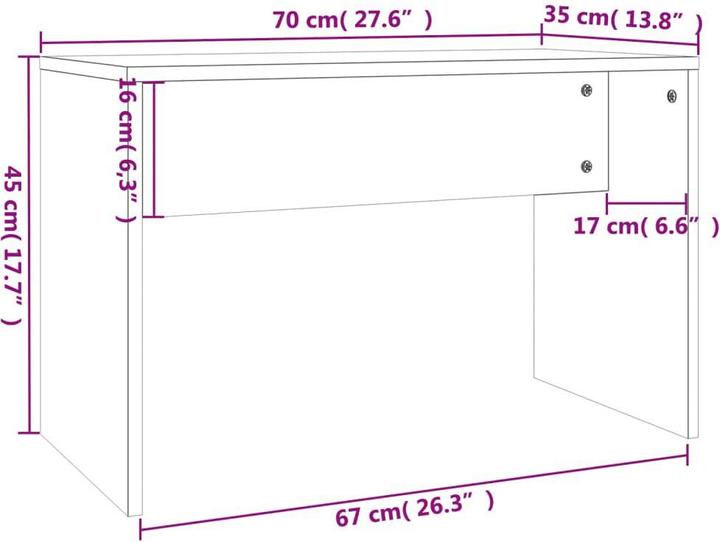 Actual product image VidaXL Milakhna (74.5 x 40 x 141 cm)