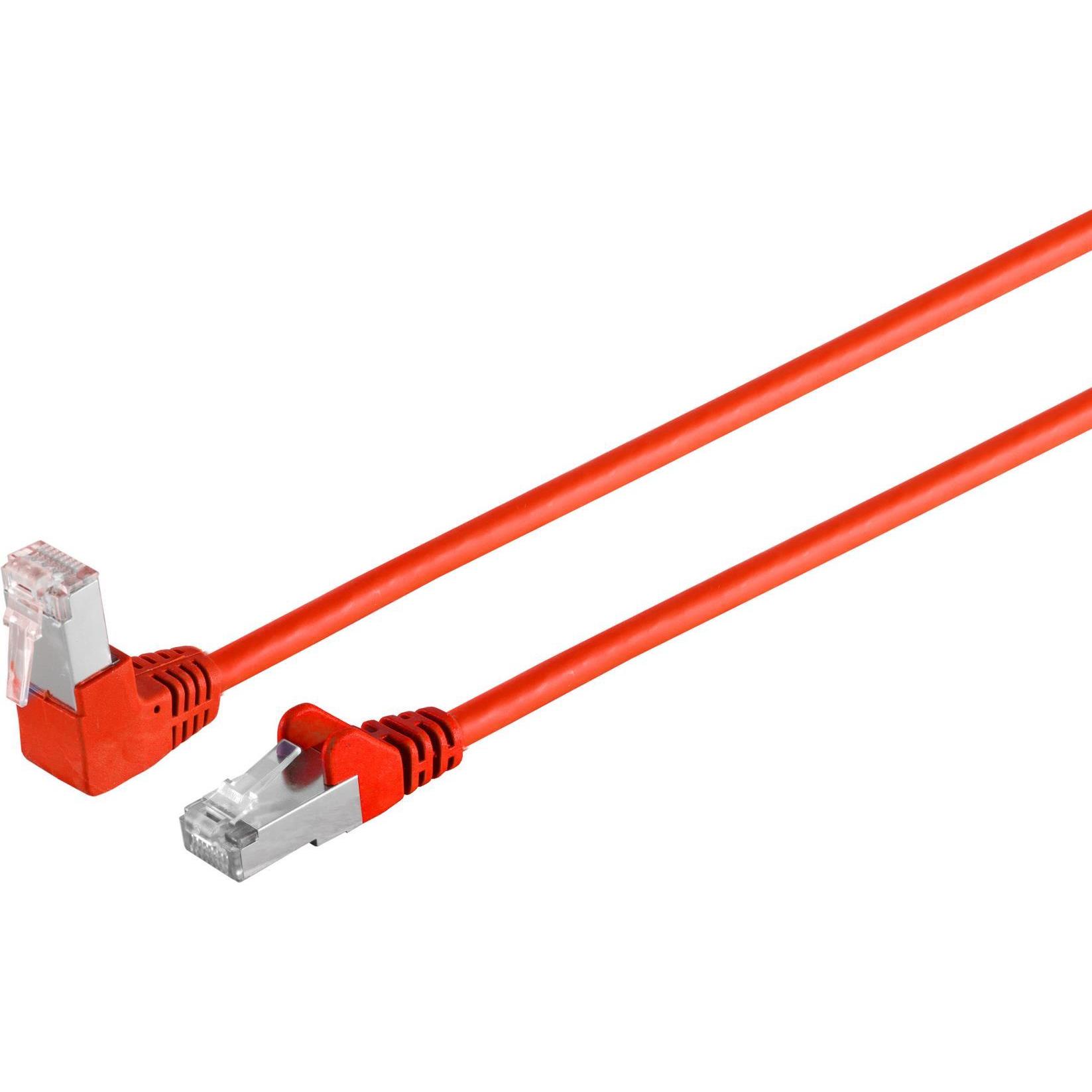 Shiverpeaks S/CONN maximum connectivity Netzwerkkabel-Patchkabel, cat 6, S/FTP, PIMF, Winkel-gerade, rot, 20,0m (S/FTP, ...