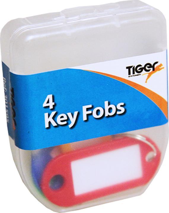 Actual product image Tiger Stationery Essential key fob 4-pack