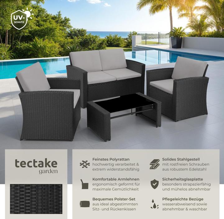 Produktbild tectake Rattan Lounge Jesolo (89 cm)