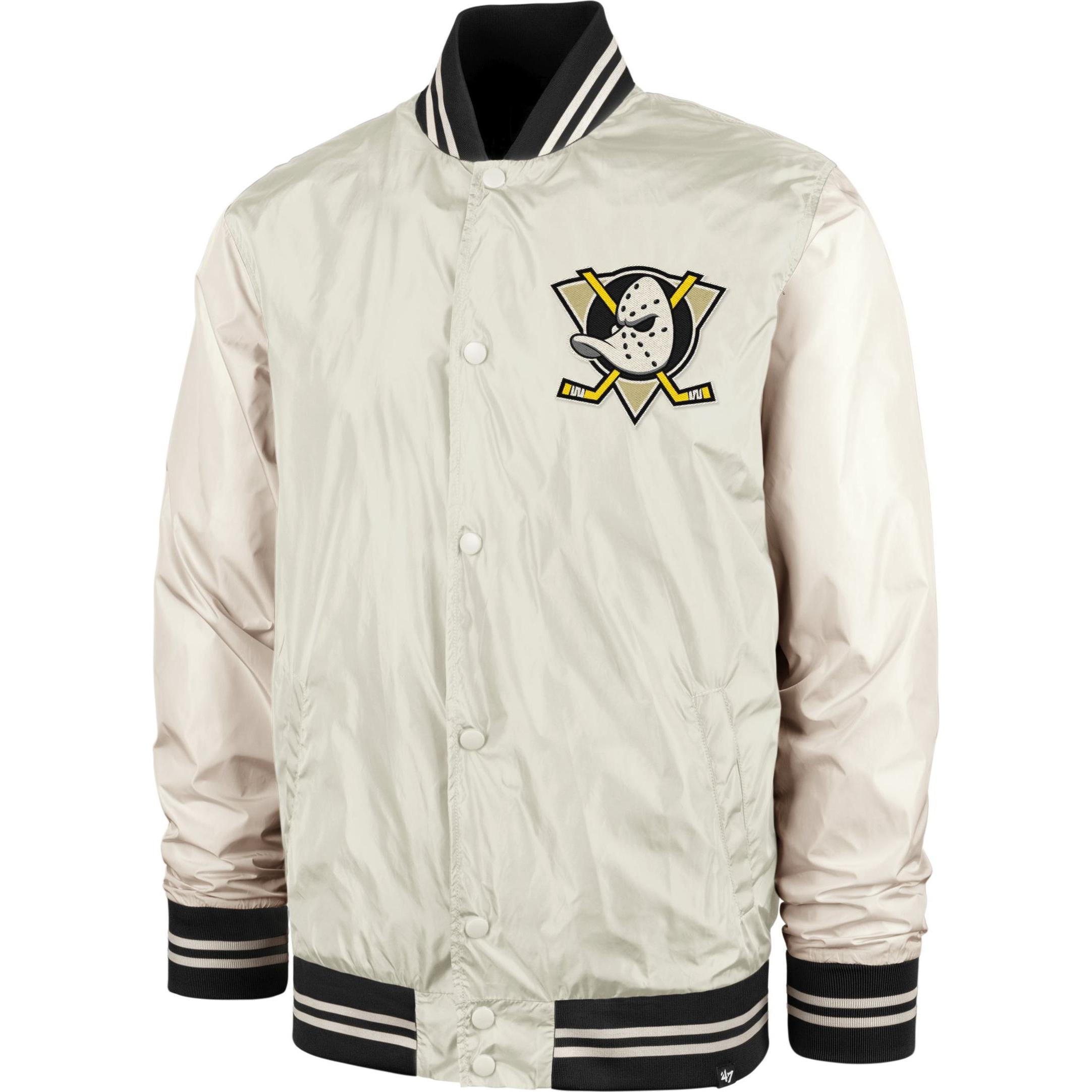 47 Brand, Herren, Jacke, College Bomber Jacke - REGENT Anaheim Ducks - XXL (XXL), Beige, XXL