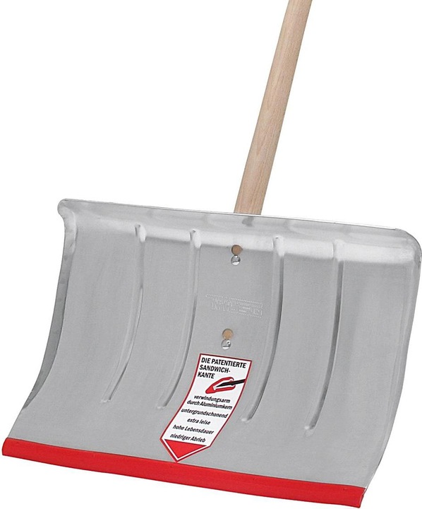 Triuso Pelle à neige 50cm alu avec bord souple manche ovale laqué