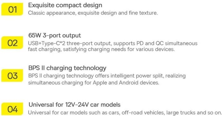Actual product image Baseus Golden Contactor Pro Triple Fast Charger