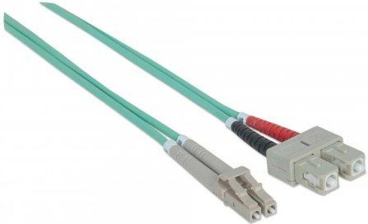 Actual product image Intracom INTELLINET 302716 Intellinet Fiber optic cable LC-SC duplex 2m 50/125 OM3 multimode 2mm Jacket (2 m)