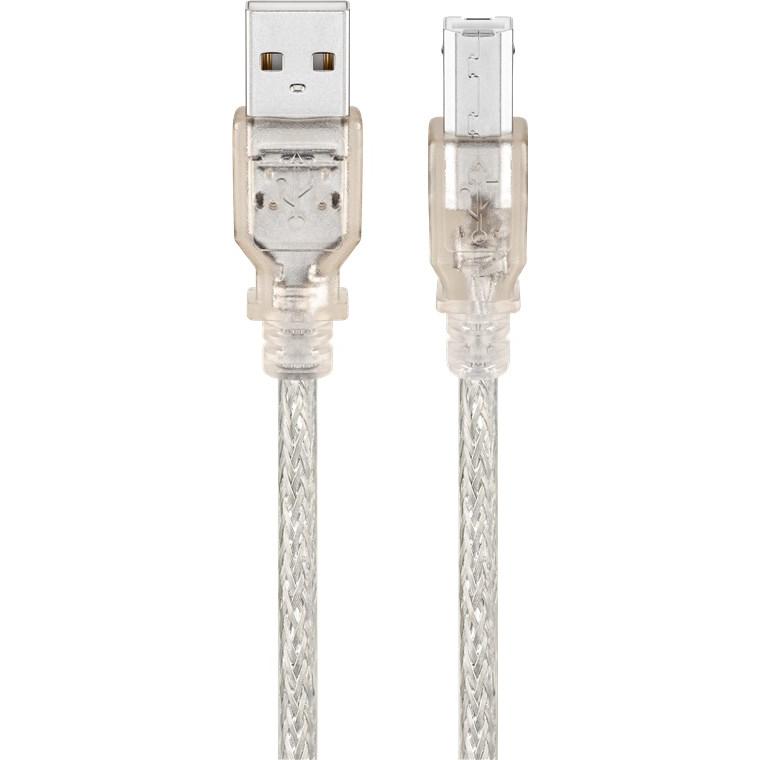 Thumbnail - Goobay USB 2.0 Hi-Speed Kabel, Transparent, 1 m (1 m, USB 2.0), USB Kabel