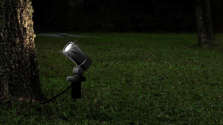 Image du produit Steffen GardenLine Spot avec ampoule LED 6W, 667lm, 3000K, H05RN-F 3G1mm², fiche T13 (667 lm, GU10, IP66)