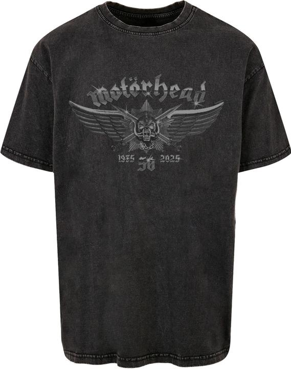 Produktbild Merchcode Motorhead - 50th Wings Badge Acid Washed Oversize Tee - 193735 (M)