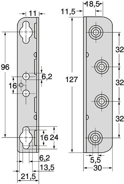 Actual product image Franko Bed load angle (Corner angles, 1 pcs.)
