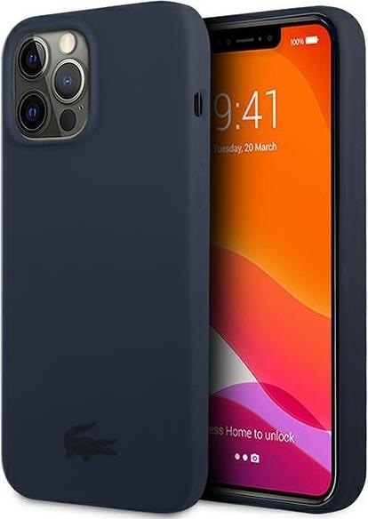 Lacoste Custodia iPhone 13 Pro Max in silicone liquido con stampa lucida del logo (Apple iPhone 13 Pro Max)
