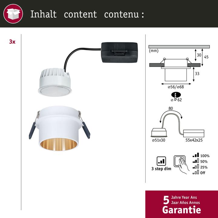 Produktbild Paulmann Einbauleuchte Gil Set (470 lm)