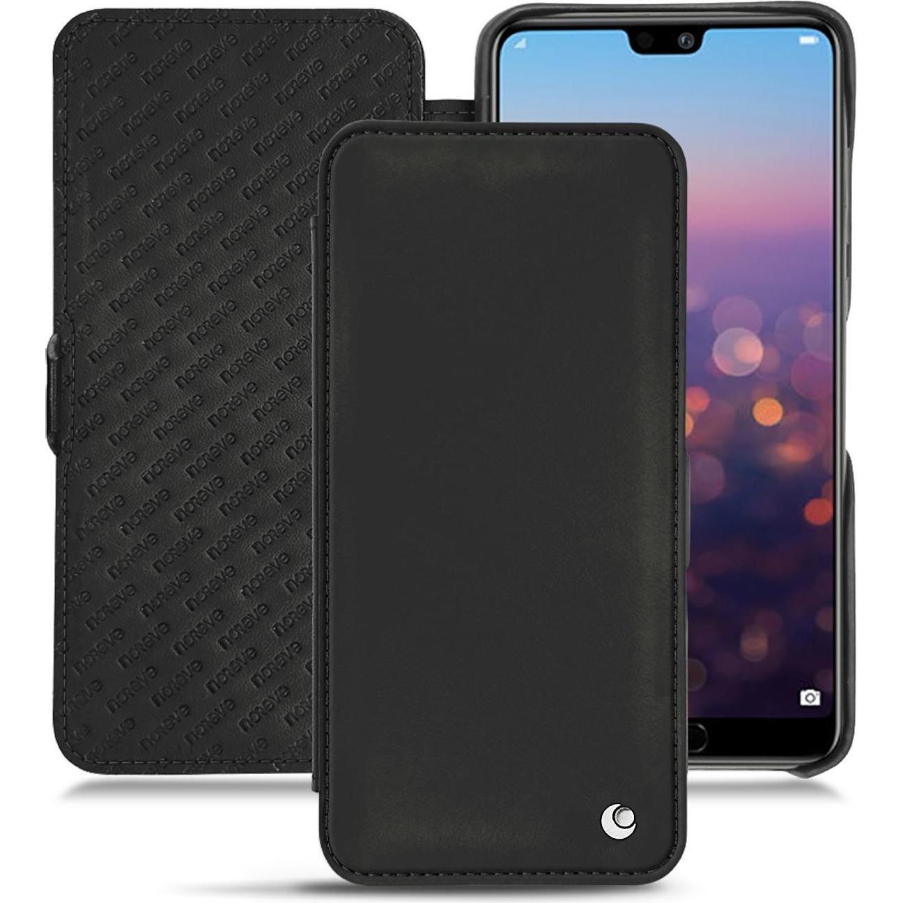 Thumbnail - Noreve Lederschutzhülle horizontal (Huawei P20 Pro), Smartphone Hülle, Schwarz