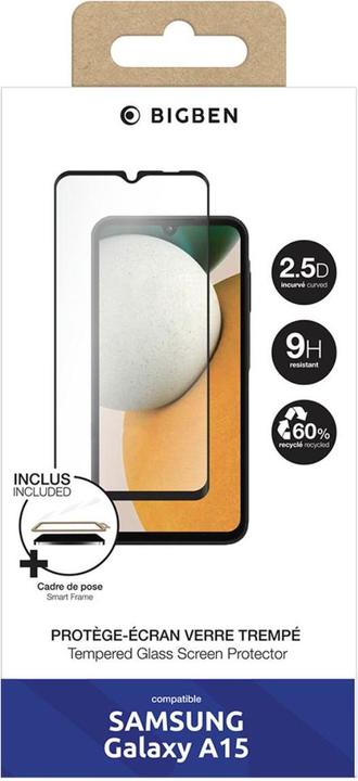 Produktbild Bigben Displayschutz für Galaxy A15 4G/5G aus gehärtetem Glas 2.5D (1 Stk., Samsung Galaxy A15 5G)
