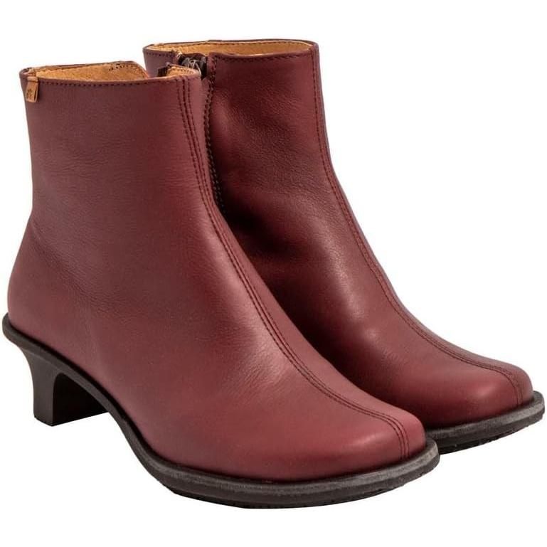 El Naturalista, Donne, Stivali, Igusa con tacco basso, flessibile e massimo comfort, soletta estraibile, Rosso, (36)