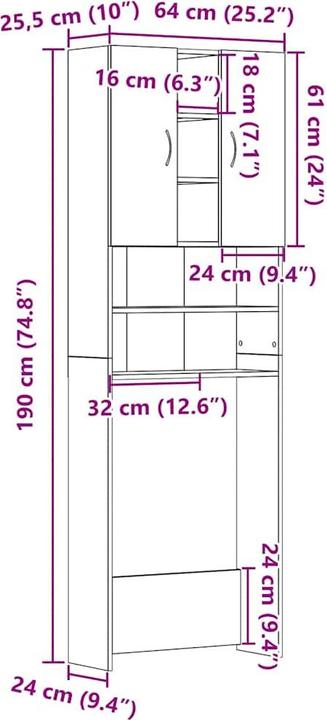 Image du produit vidaXL Waschmaschinenschrank