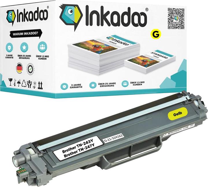 Actual product image Inkadoo Compatible toner for Brother TN243, TN247 (Y)