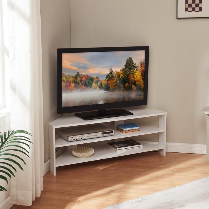 Actual product image En.Casa Fernsehtisch Berg 110x36x42 cm Weiss (110 x 36 x 41.50 cm)