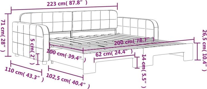 Produktbild vidaXL Tagesbett (3-Sitzer)