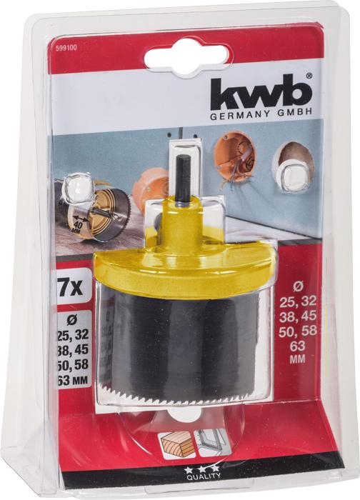 Image du produit kwb scie circulaire 2563/profondeur 40/ 7 jantes (32 mm, 45 mm, 58 mm, 50 mm, 63 mm, 38 mm, 25 mm)