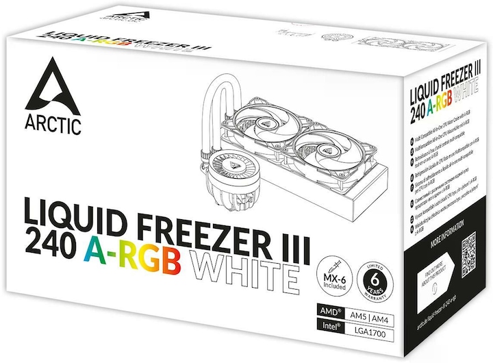 Actual product image Arctic Liquid Freezer III - 240 A-RGB (White)
