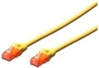 Actual product image Digitus CAT 6 U-UTP patch cable Cu LSZH AWG 26/7 Length 0.50 m Colour Yellow (UTP, CAT6, 0.50 m)