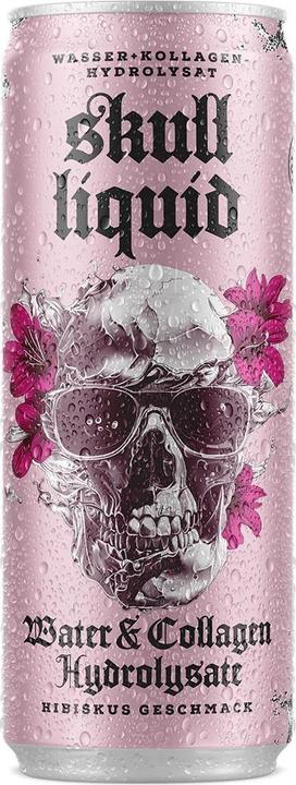 Skull Liquid Water & Collagen - Hibiskus (12x330ml Dose) (Hibiskus, 12 x)
