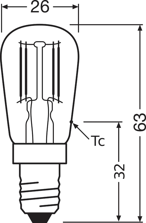 Actual product image Osram Star Special T26 (E14, 2.80 W, 250 lm, 1 x, F)