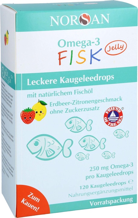 Actual product image Norsan Omega-3 Kids Jelly (120 pcs) (120 Piece, Sweet, 261 g)