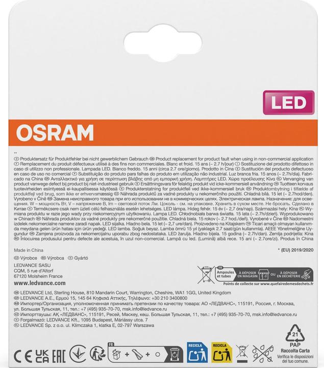 Produktbild Osram Led Retrofit Classic A (E27, 7.50 W, 1055 lm, 2 x, D)