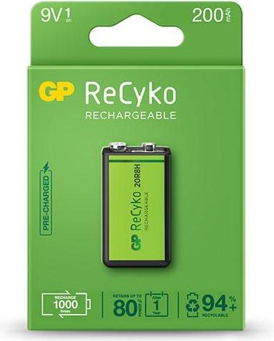 Produktbild GP Batteries B2152 household battery Rechargeable battery Nickel-Metal Hydride (NiMH) (1 Stk., 6HR61, 200 mAh)