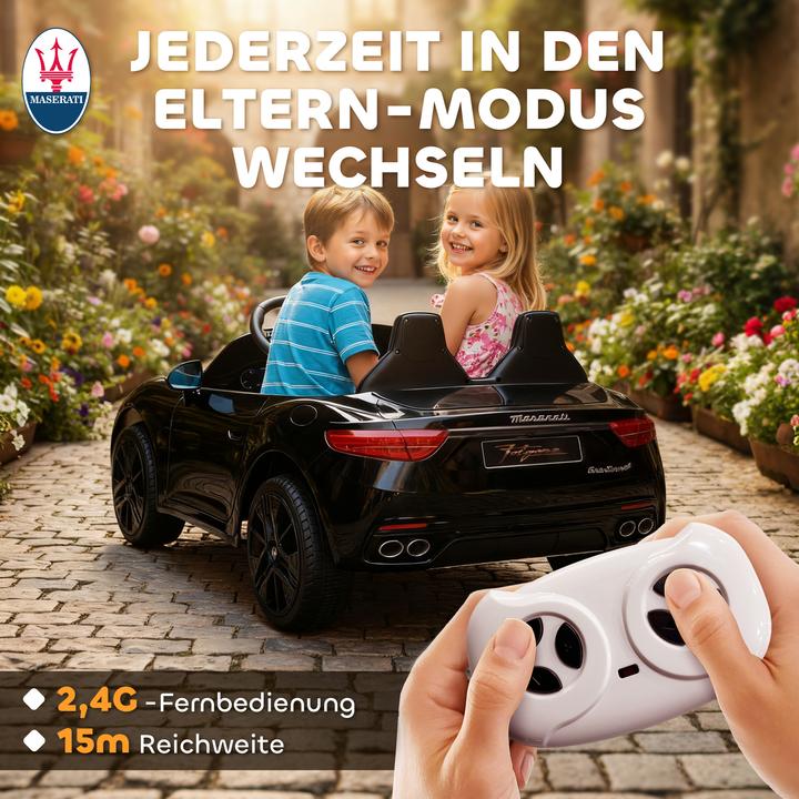 Actual product image Aiyaplay Kinder Elektroauto Kunststoff, Metall Schwarz (12 V)