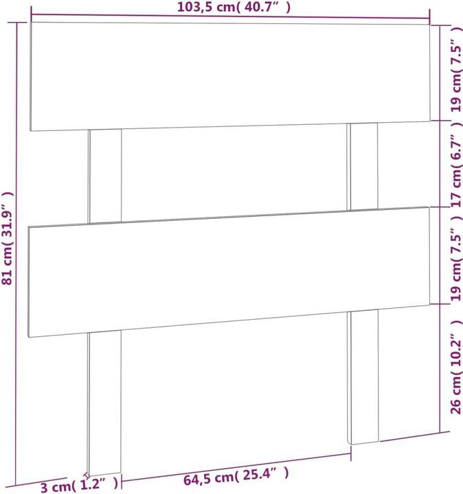 Immagine prodotto vidaXL Lashonda (103,5 x 3 x 81 cm)
