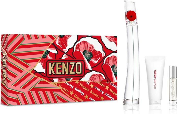 Immagine prodotto Kenzo - Flower By - EDP 100 ml (refillable) + body milk 75 ml + EDP 10 ml (refillable) (Eau de parfum, 100 ml)